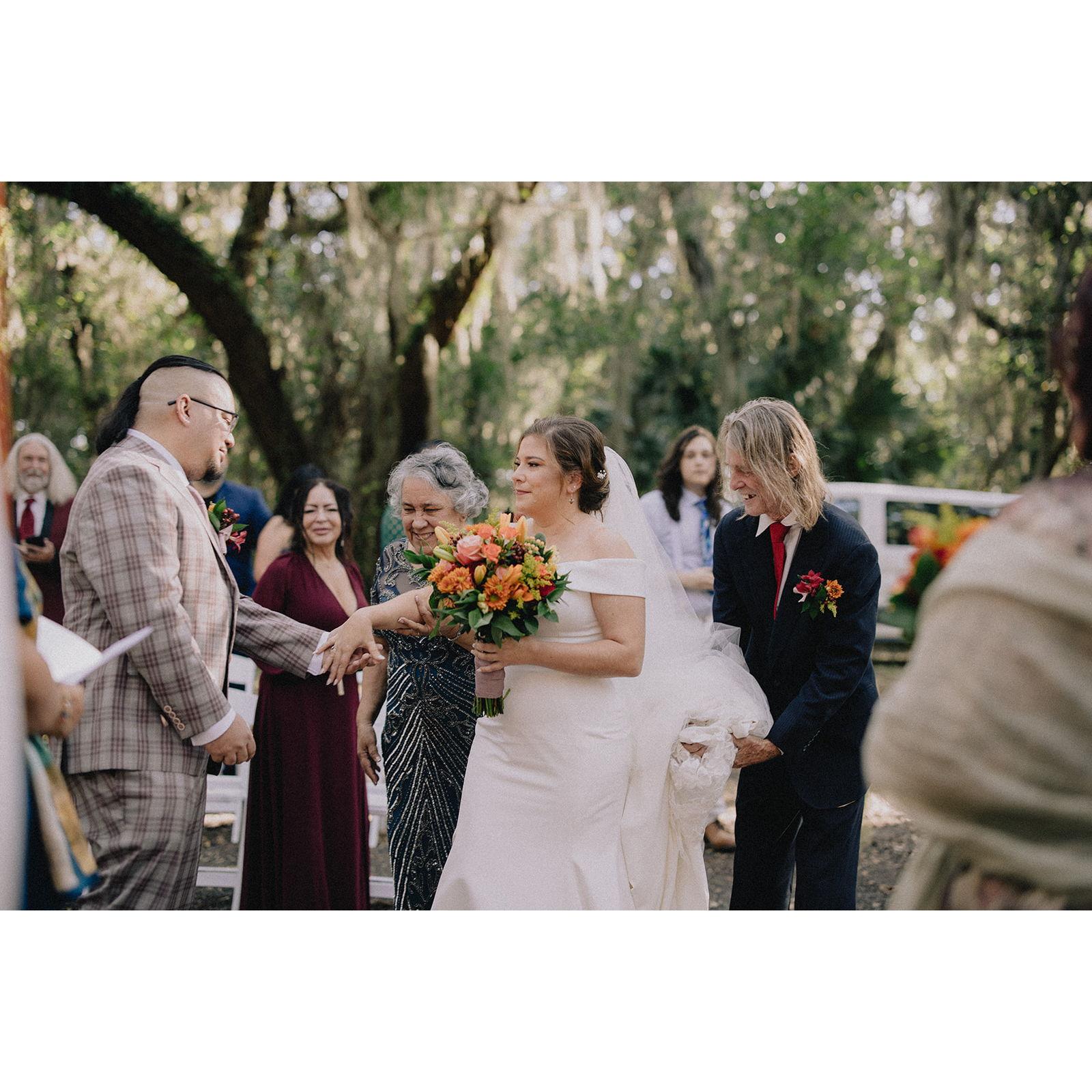 Meeting at the alter.
