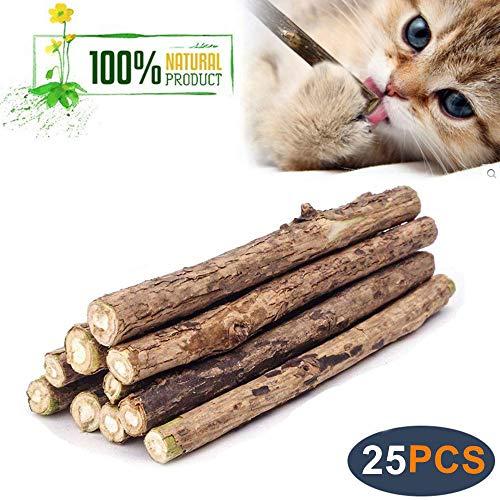 WoLover Natural Silvervine Sticks for Cats, Catnip Sticks Matatabi Chew Sticks Teeth Molar Chew Toys for Cat Kitten Kitty