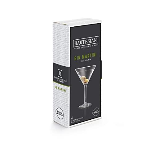 Bartesian Gin Martini Cocktail Mixer Capsules, Pack of 6 Cocktail Capsules, for Bartesian Premium Cocktail Maker (55359)
