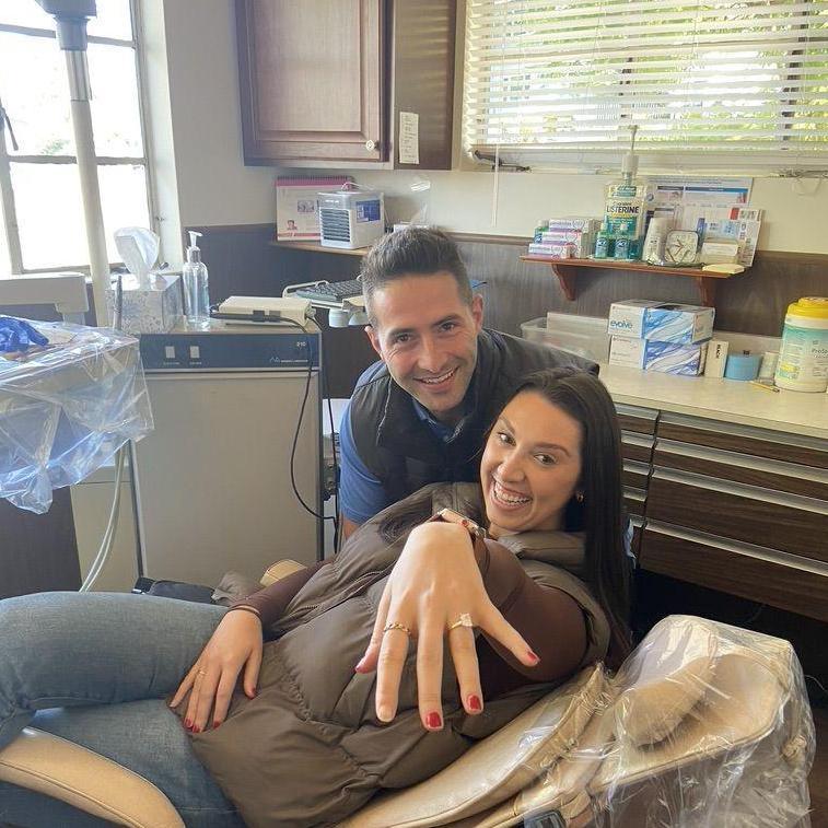 The surprise proposal in a dentist office!