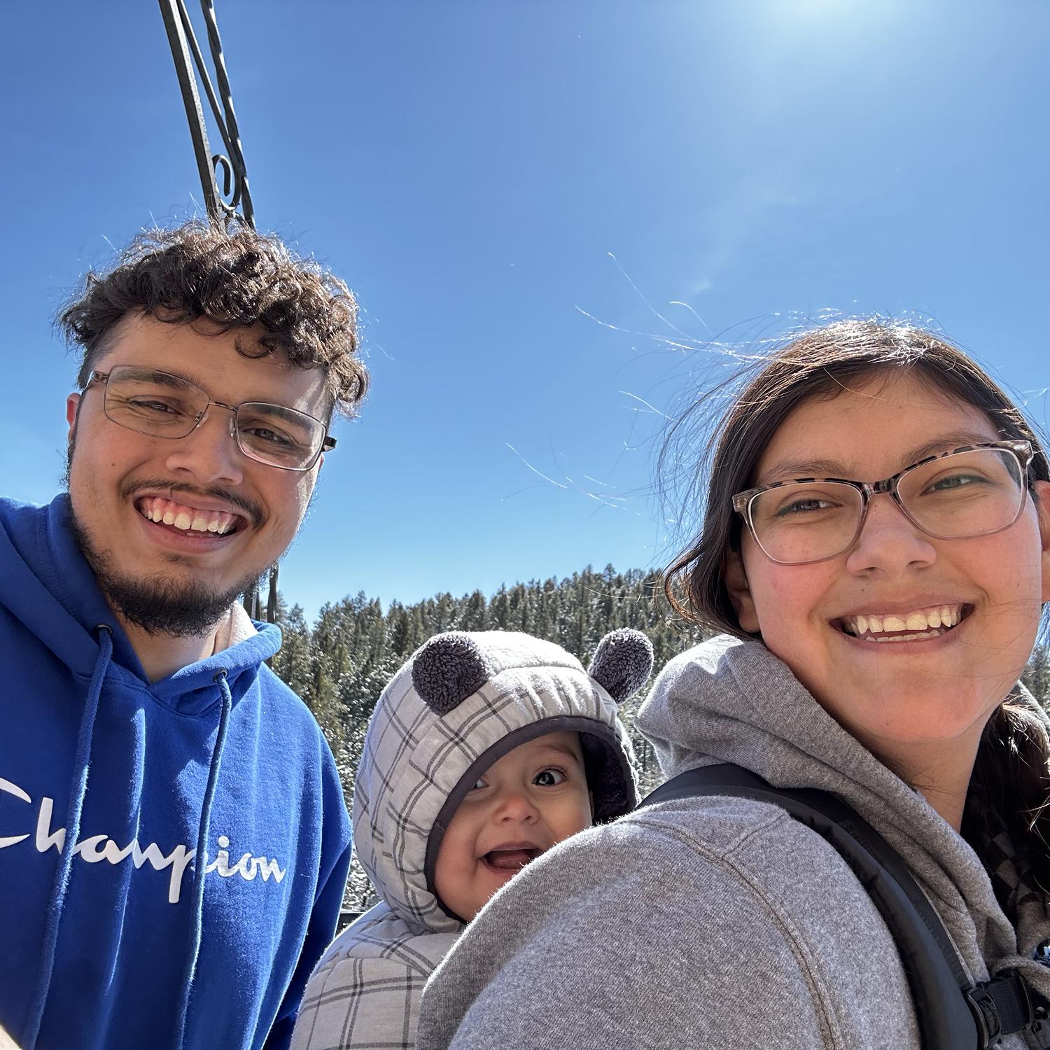 First family road trip to bishop hills castles a week after he proposed.