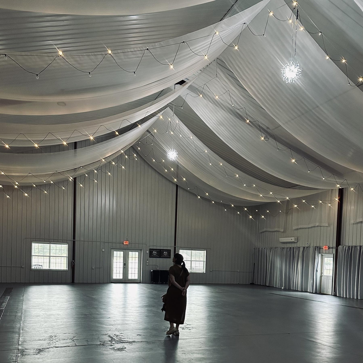 Reception location at the venue with a cameo from the bride :)