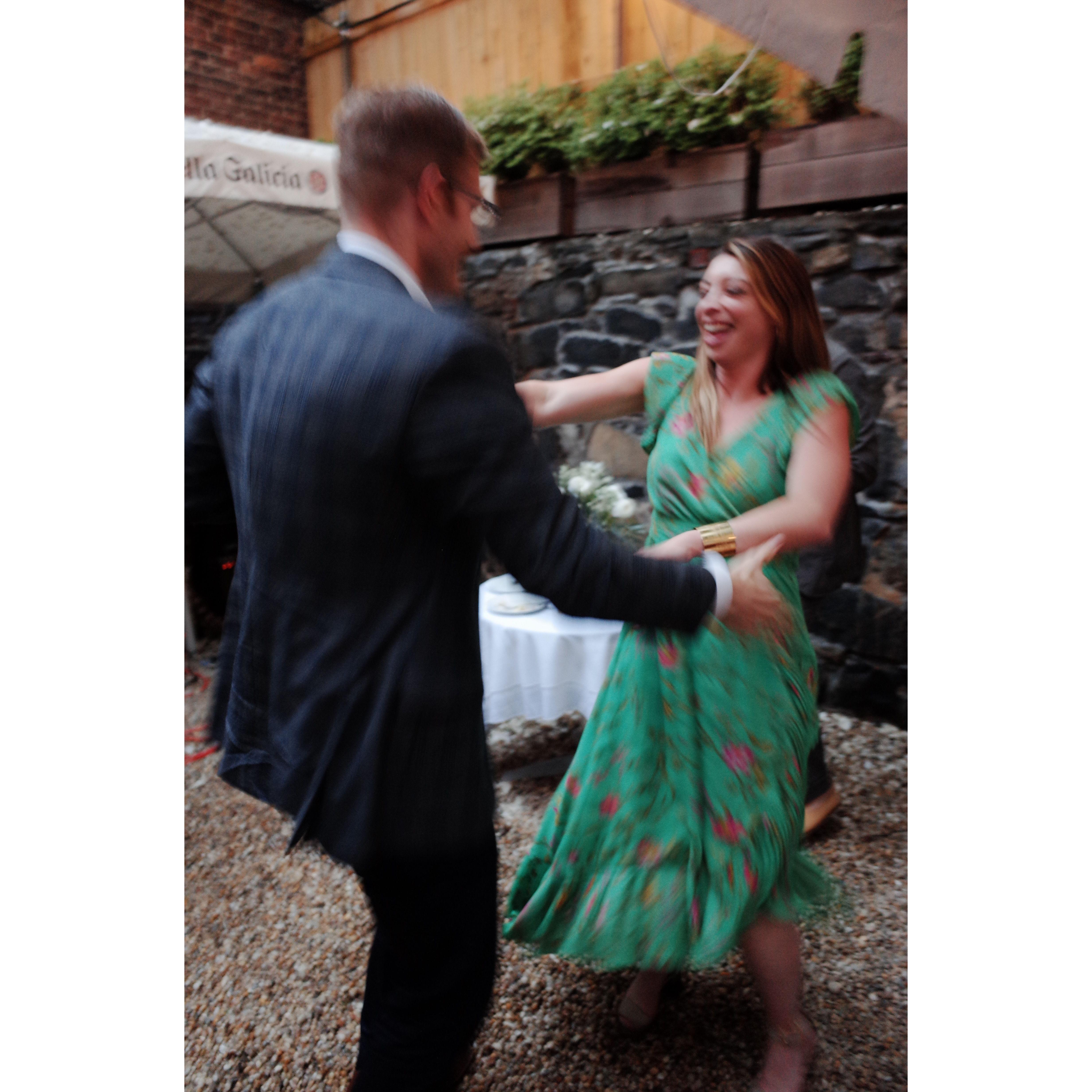 Dancing at Bradley's best friend, Kyle and his wife, Callahan's wedding. Brooklyn, NY.