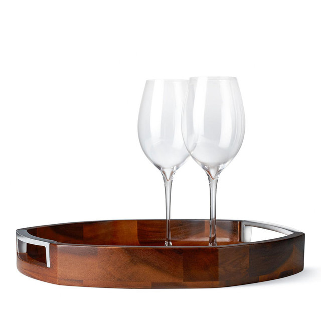 Nambé Rivet Handled Tray