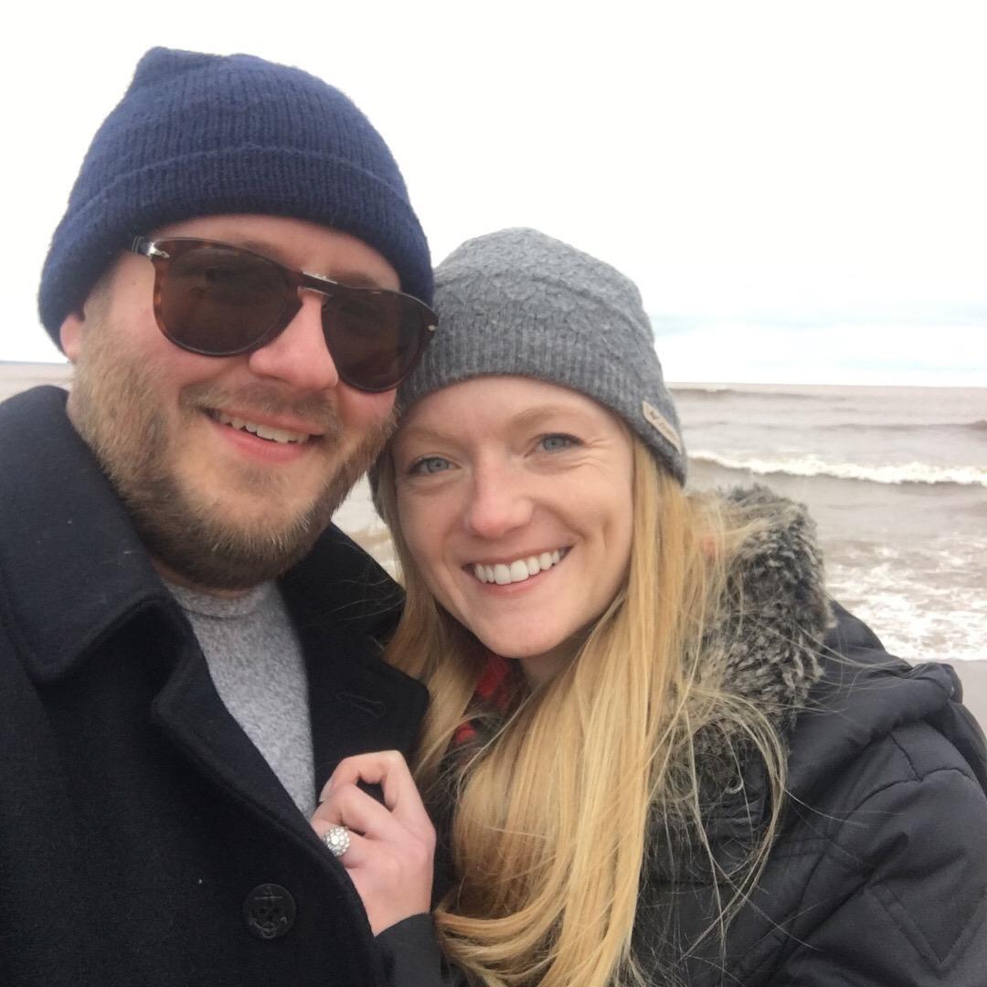 Right after the proposal on Park Point Beach