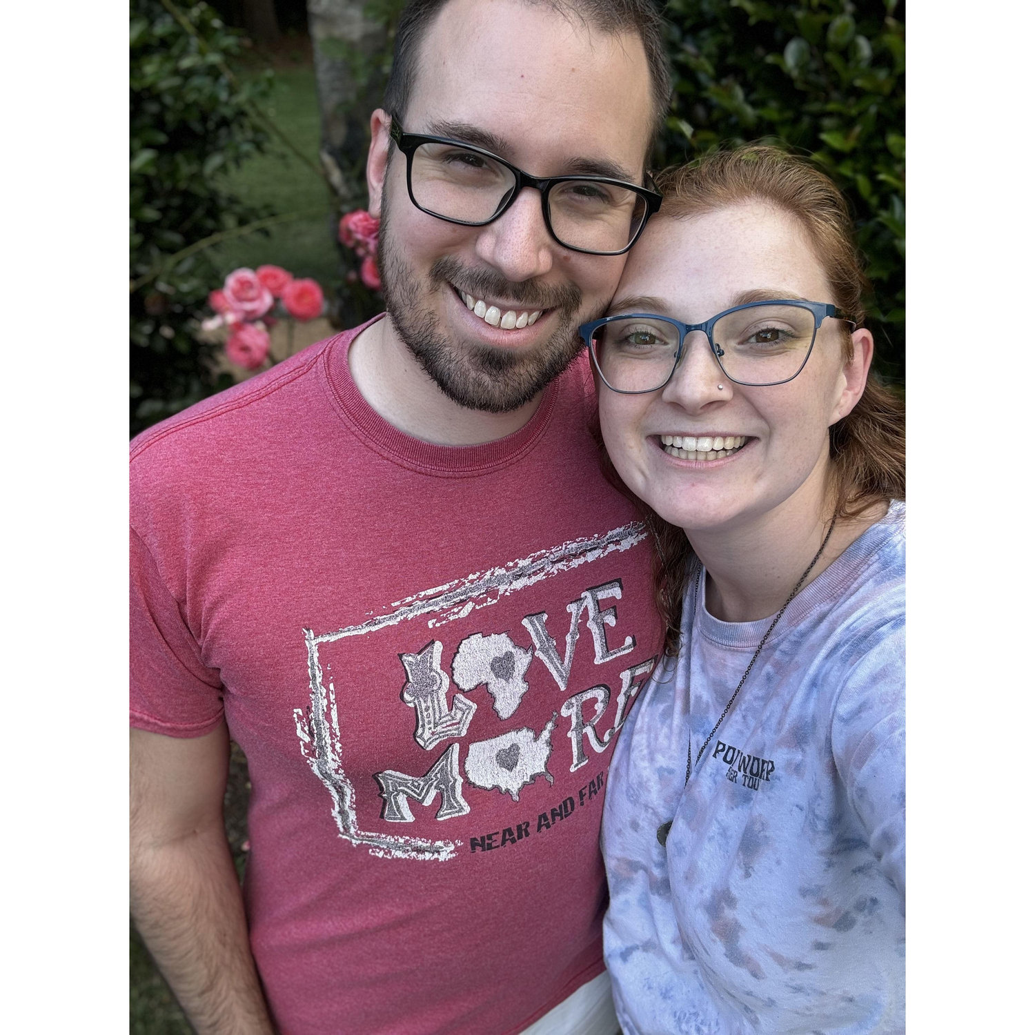 We had been dating for almost 3 weeks before we took our first picture together