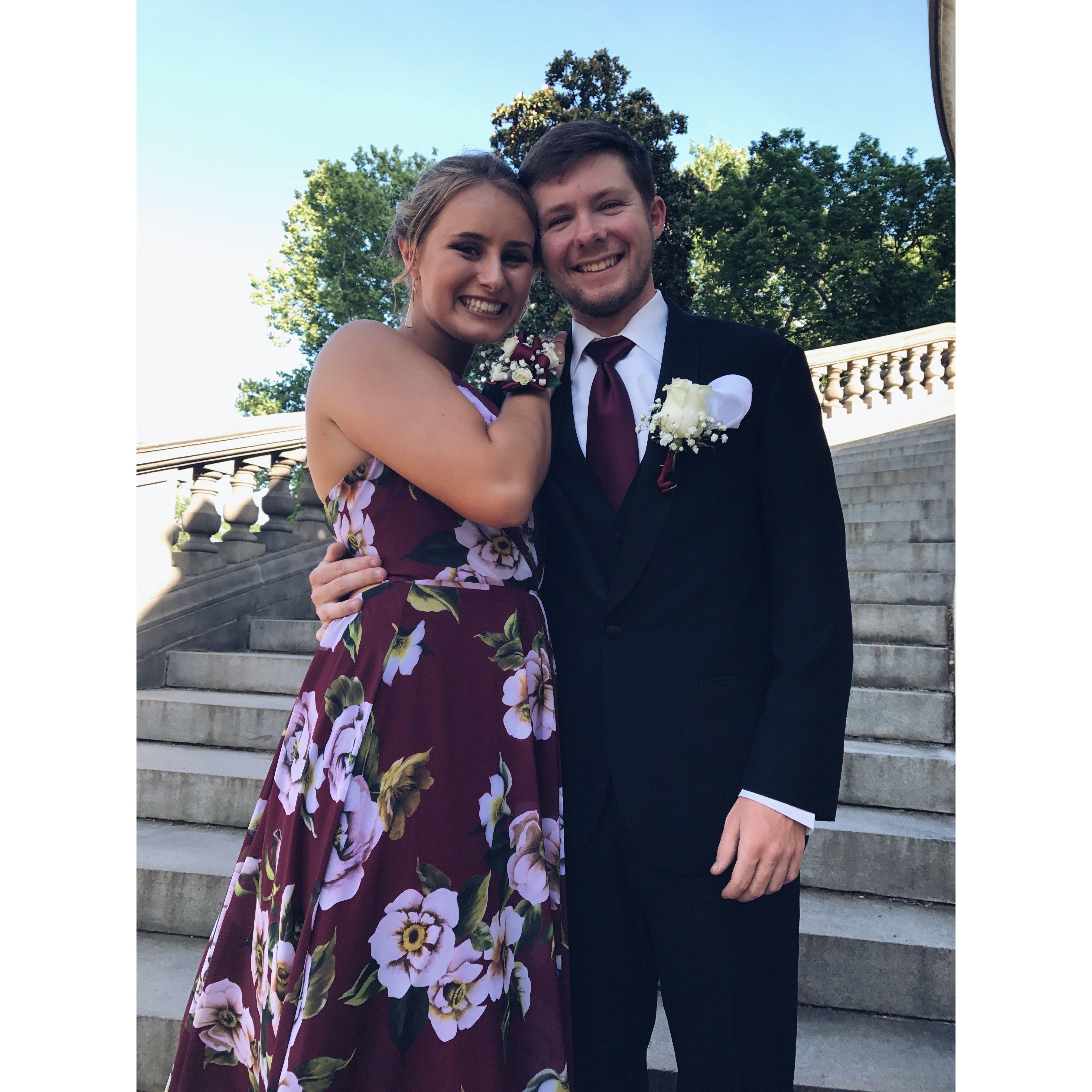 Chesley and Matt before her Senior Prom at Dogwood Dell