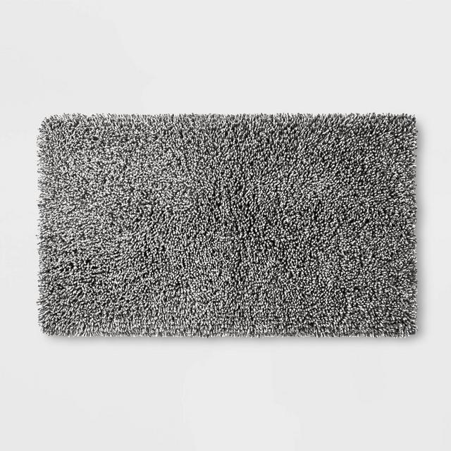 21"x34" Mélange Looped Bath Rug Dark Gray - Casaluna™