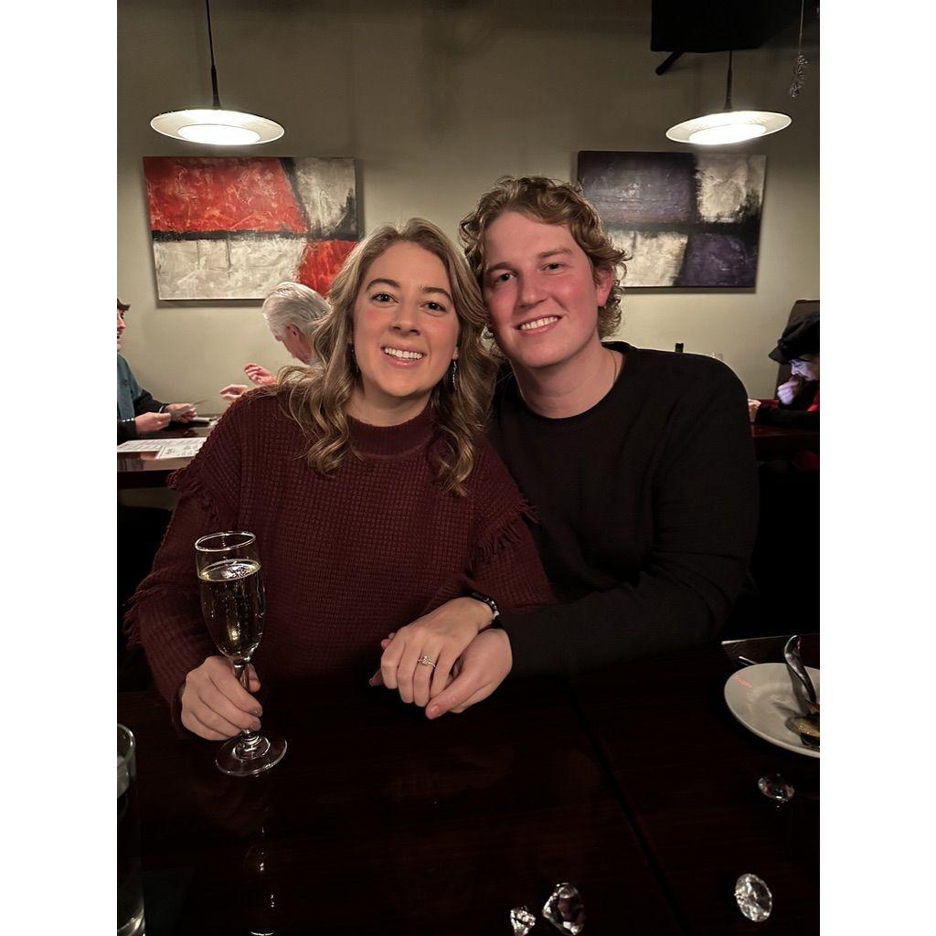 Celebrating our engagement with our best friends