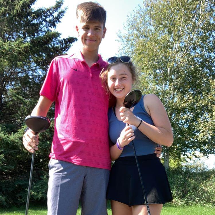 We spent our 2 year anniversary golfing, of course