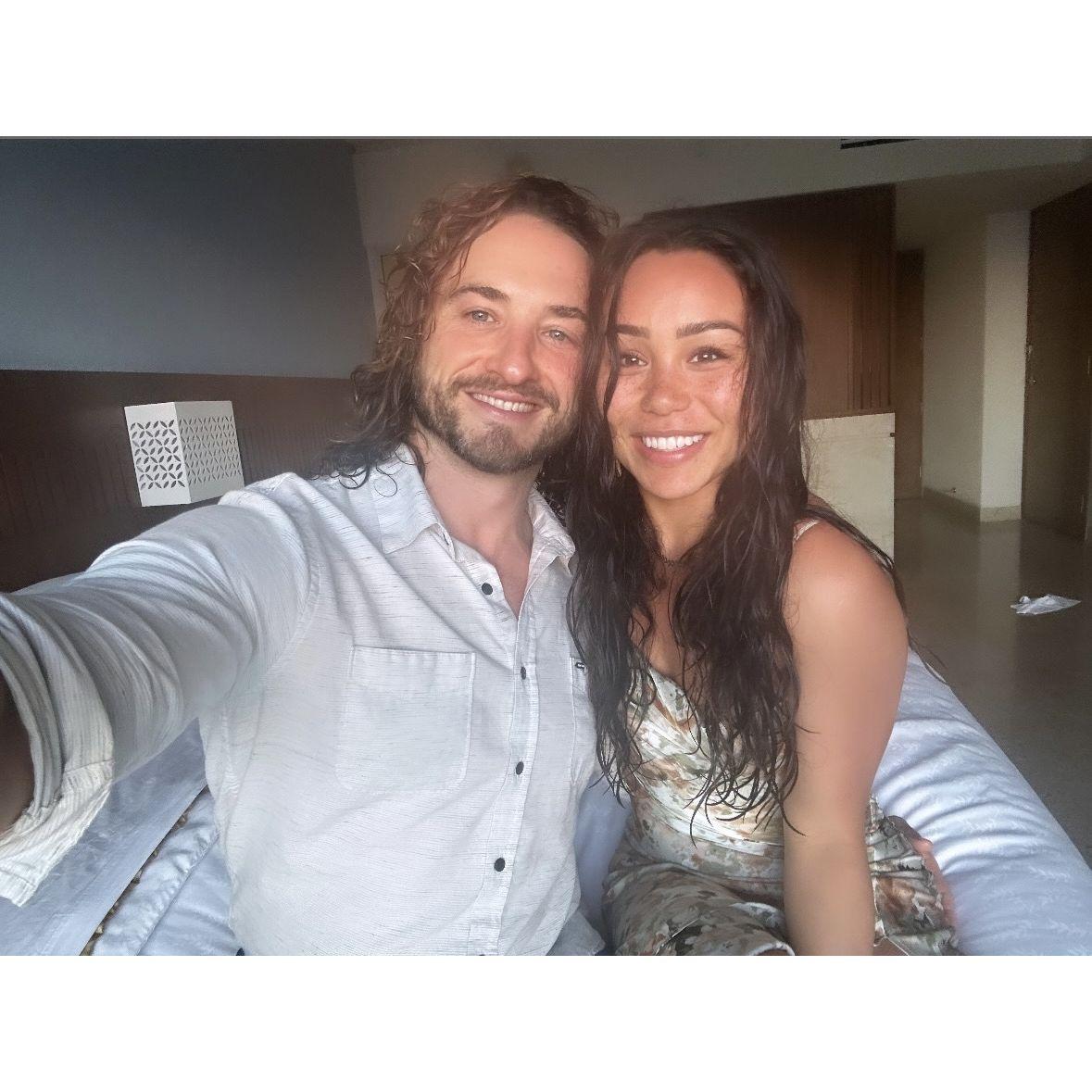 We took this before having a Habachi dinner in Mexico for Christina's Birthday