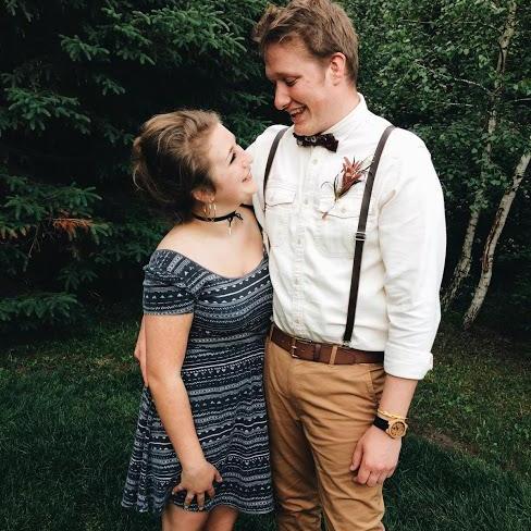 At Levi and Colette's wedding in June of 2017.