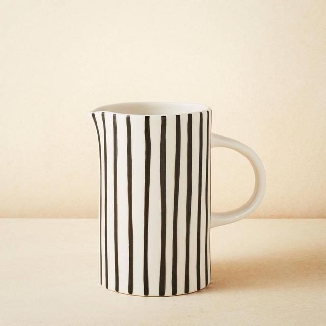 58oz Stoneware Striped Beverage Pitcher - Opalhouse™ designed with Jungalow™