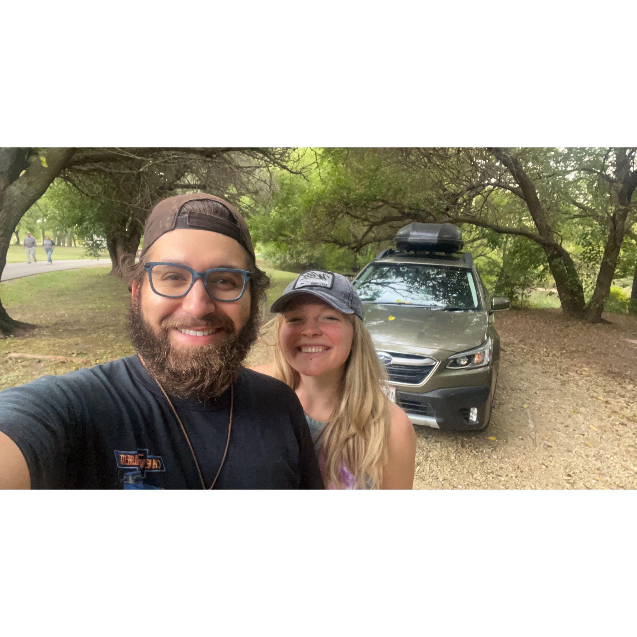 Road trip down to Texas for our friend's wedding! Photo taken at El Dorado State Park in KS       - September '22