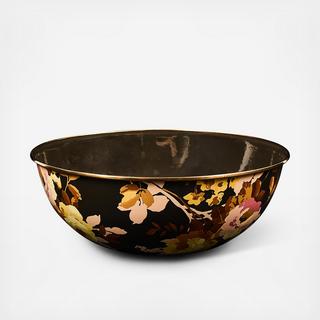 Wild Rose Brown Stainless Steel Extra Large Everyday Bowl