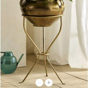 Brass Tripod Plant Stand