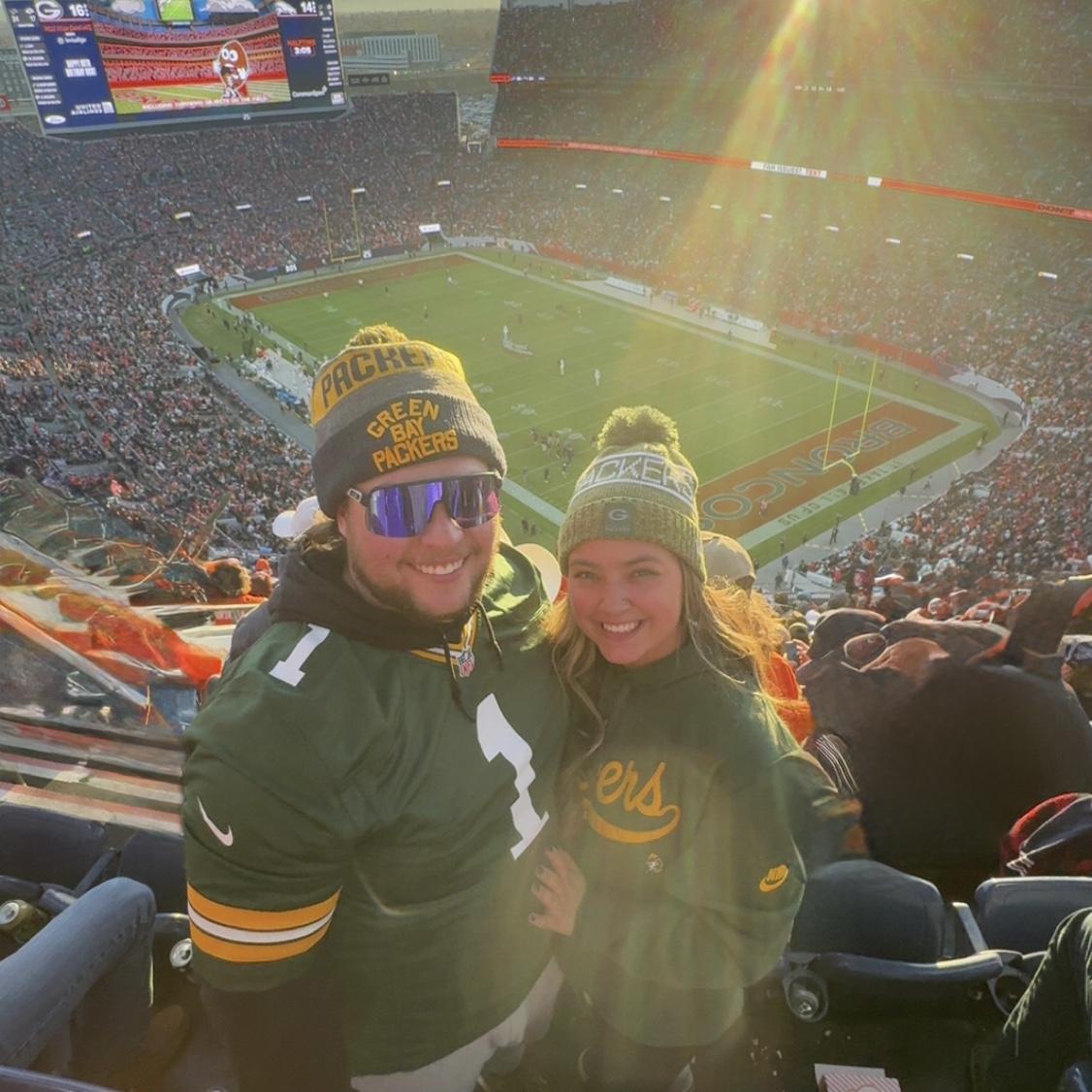 at the Broncos vs. Packers game