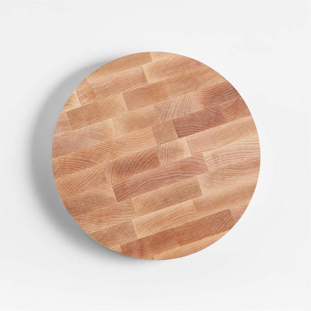 Crate & Barrel Reversible Maple End-Grain Cutting Board 13"x1.5"