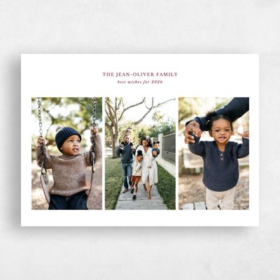 Burgundy, Red Holiday Card - Mosby