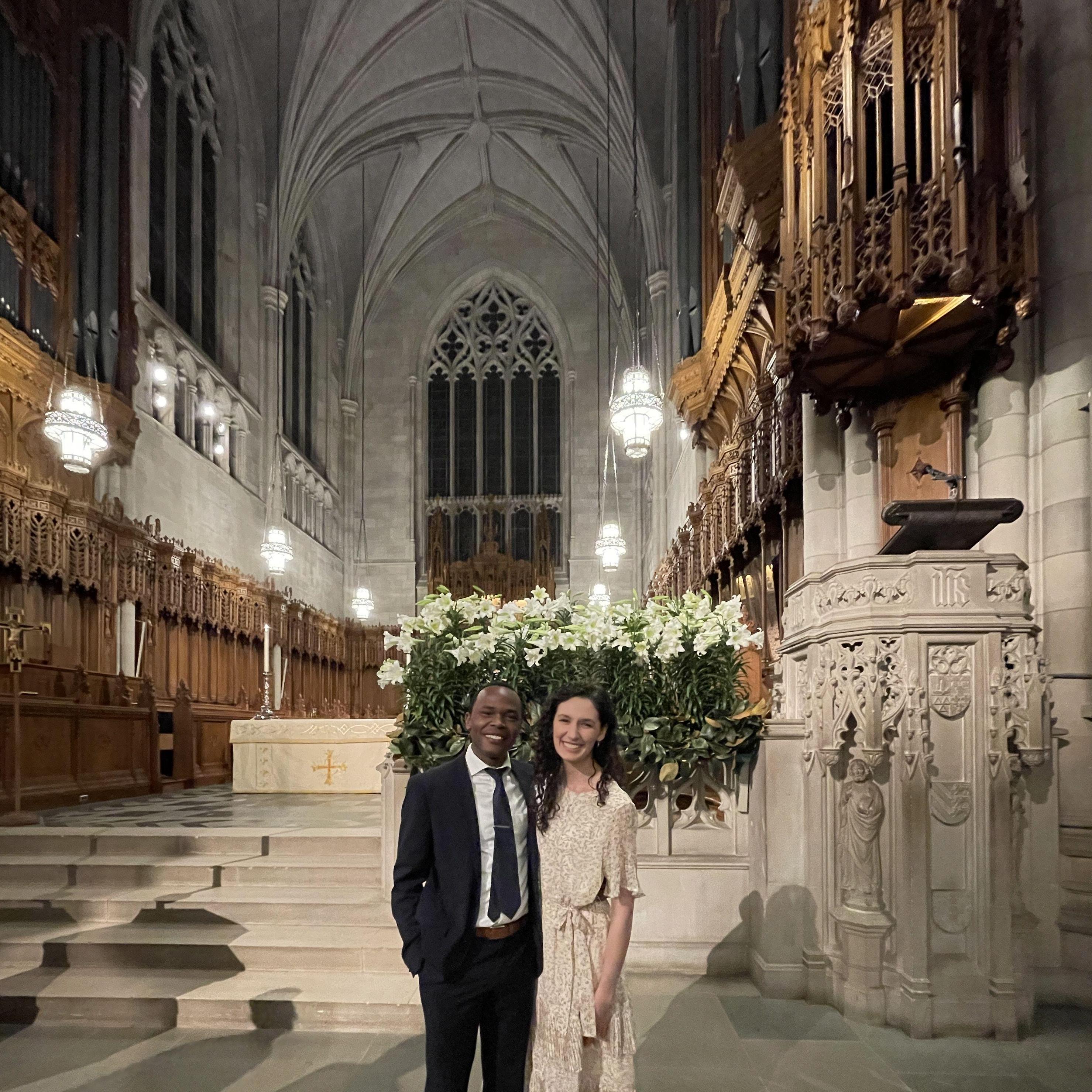 Easter Vigil mass at the Duke Chapel.