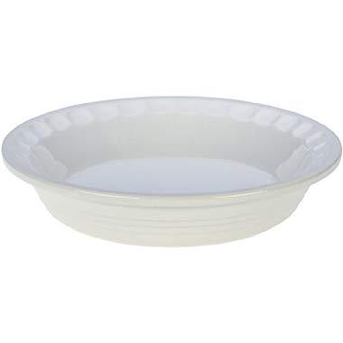 Le Creuset PG1855-2316 Heritage Stoneware Pie Pan, 9-Inch, White