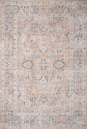 Cassian Persian Inspired Ocean/Rust Area Rug