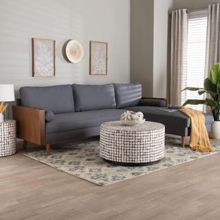 Harleson Mid-Century Modern Right Facing Sectional Sofa