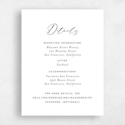 Dark Charcoal, White Wedding Enclosure - Crispin