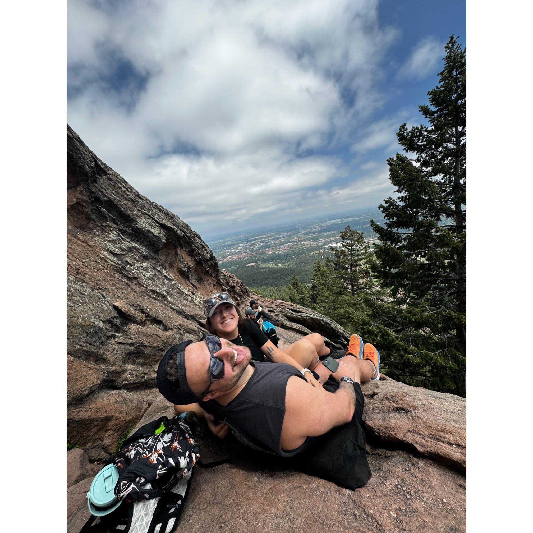 Hiking The Royal Arch trail during Jenn's first visit to Boulder, CO! May '24