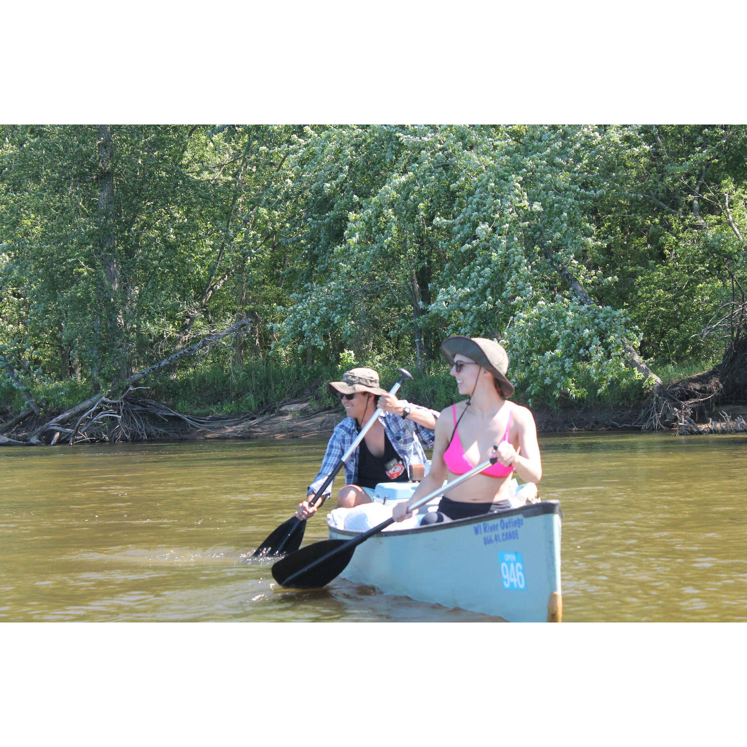 Canoeing on the Wisconsin River.