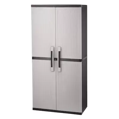 Keter Utility jumbo cabinet 34.5-in W x 70.8-in H x 17.5-in D Plastic Freestanding Garage Cabinet