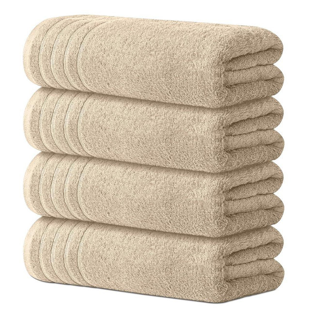 Avalon Towels Bath Towels Set of 4, Size 30 x 60 Inches, Highly Soft and Absorbent, Quick Drying, Lightweight, Perfect for Daily Use