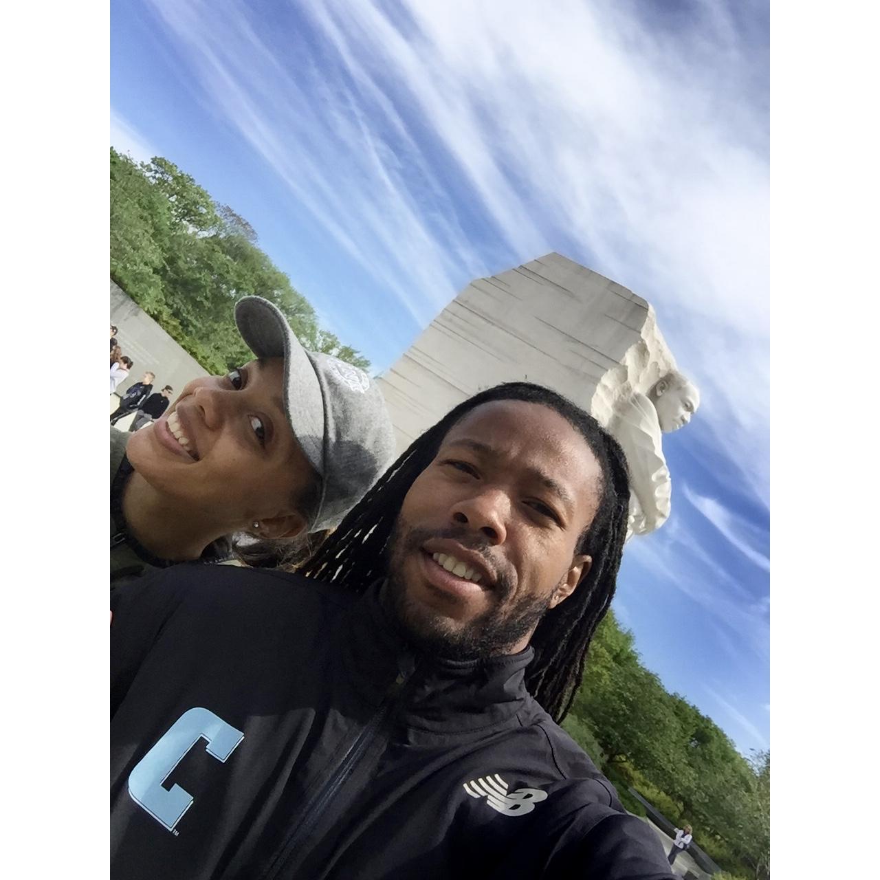 Visiting the MLK Memorial in DC.