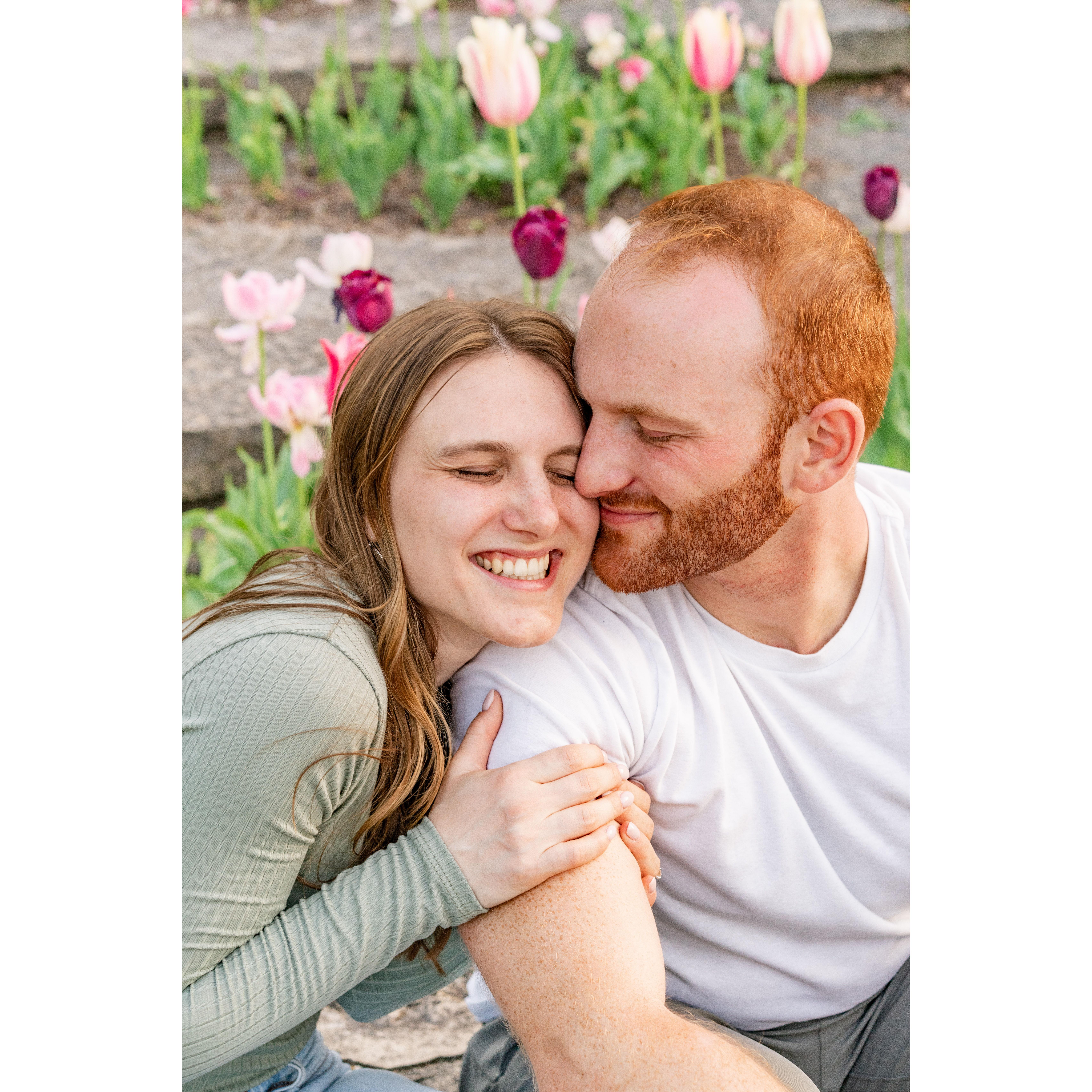 May 7th, 2023 - Engagement photos at Wegerzyn Gardens in Dayton, OH