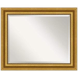 Medium Rectangle Antique Gold Metallic Beveled Glass Modern Mirror