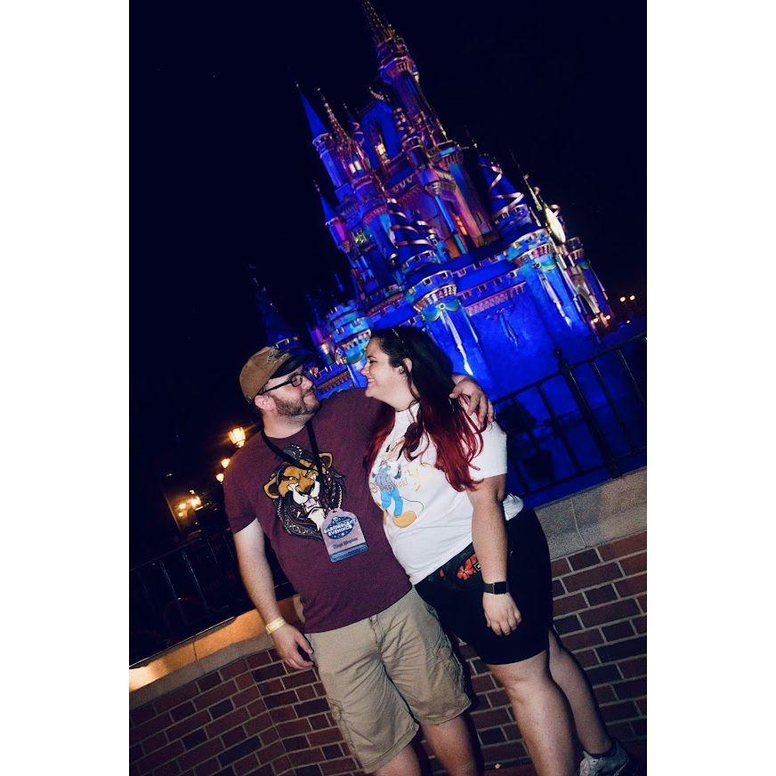 Probably our cutest picture, Magic Kingdom cast member event
