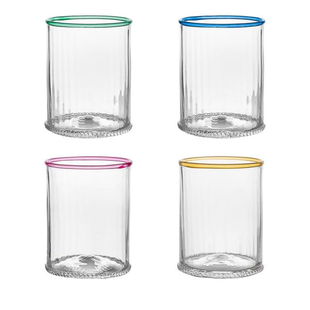 Juliska Nell Double Old Fashioned Assorted, Set of 4