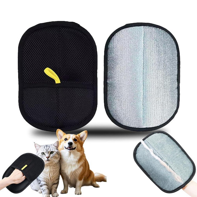 1 Pcs Electrostatic Pet Hair Removal Gloves, 2025 New Reusable Efficient Grooming Gloves for Pet Hair, Dogs Cats Hair Grooming Gloves for Furniture, Carpet, Pet Grooming, Car Seat, Clothes