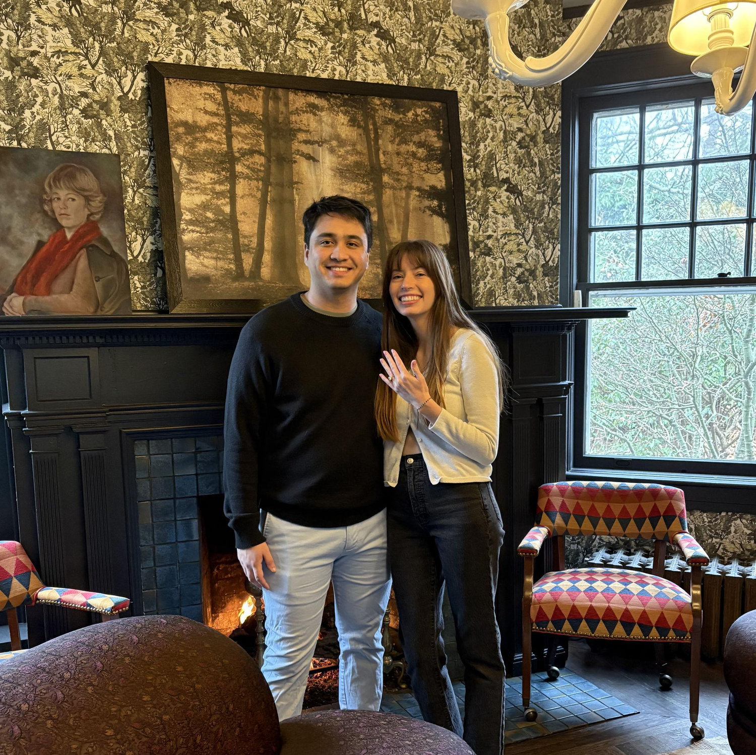 Asheville engagement! Diego planned the entire trip, and proposed at a Japanese spa overlooking the mountainside.