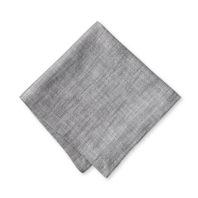 Classic Cotton Chambray Napkins, Set of 4, Chambray Charcoal