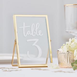Gold Wedding Standing Frames, Set of 3