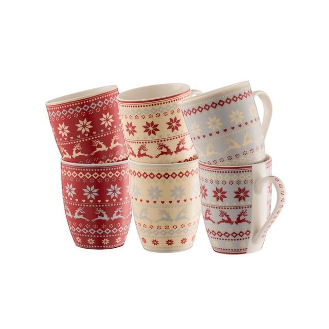 Fairisle Mugs Set of 6