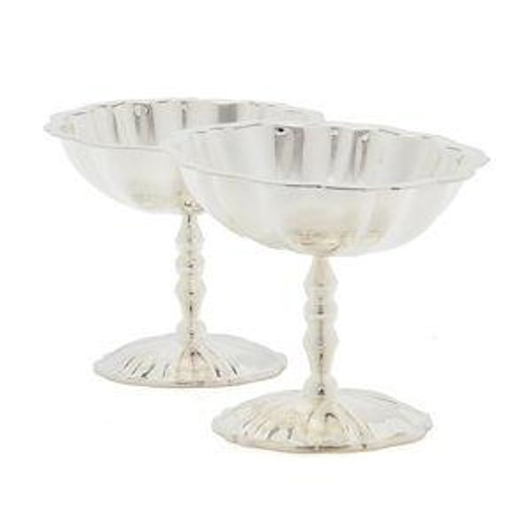 Set-of-Two Silver-Plated Champagne Coupes