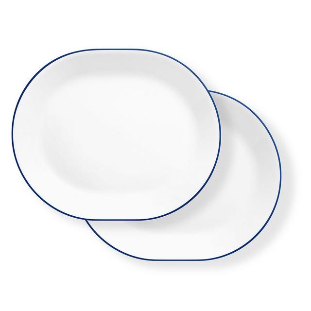 Corelle® Breathtaking Blue 12.25” Serving Platters, 2-pack