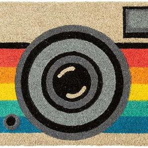 Doormat Outdoor Entrance Hand-Painted, 30 inches x 18 inches. (Multi Color)