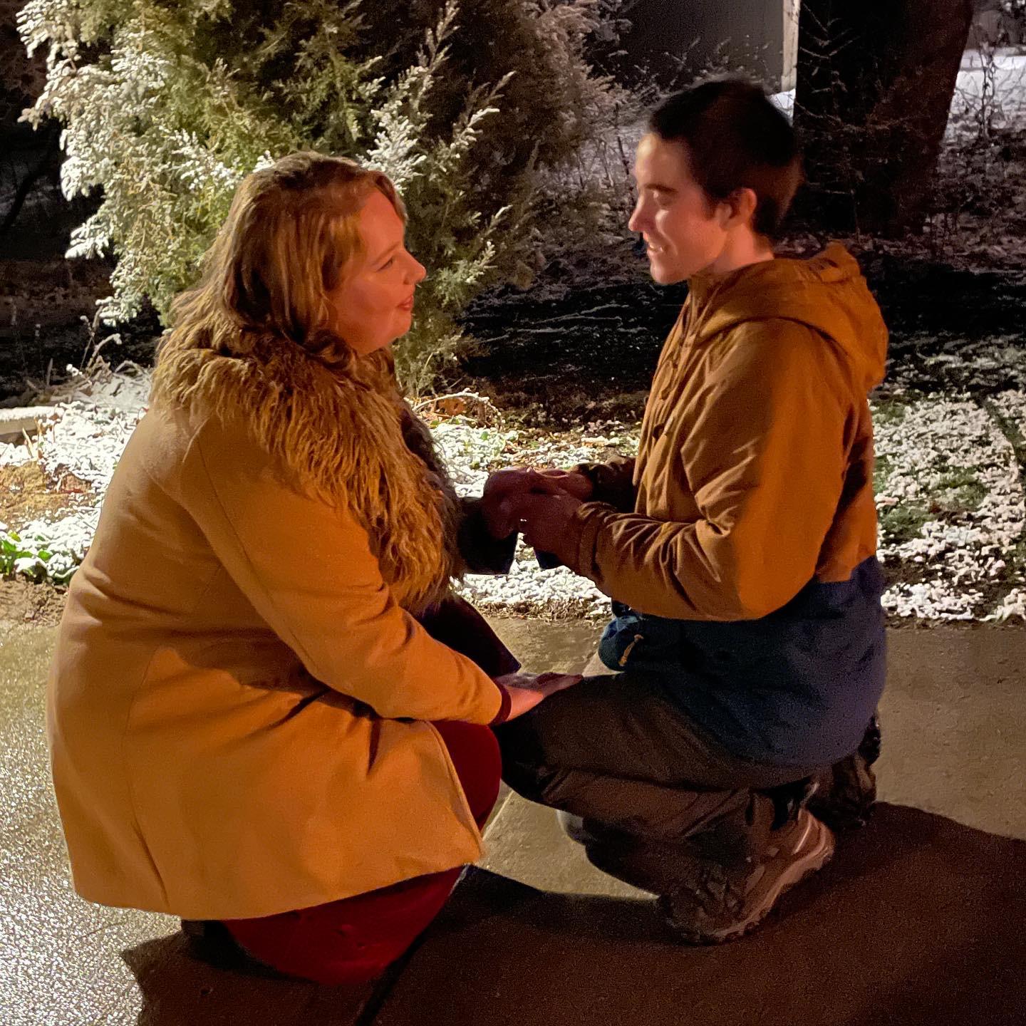 EP: And I proposed in the Quinlan's driveway!