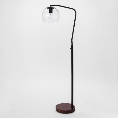 Madrot Glass Globe Floor Lamp Black Includes Energy Efficient Light Bulb - Project 62™