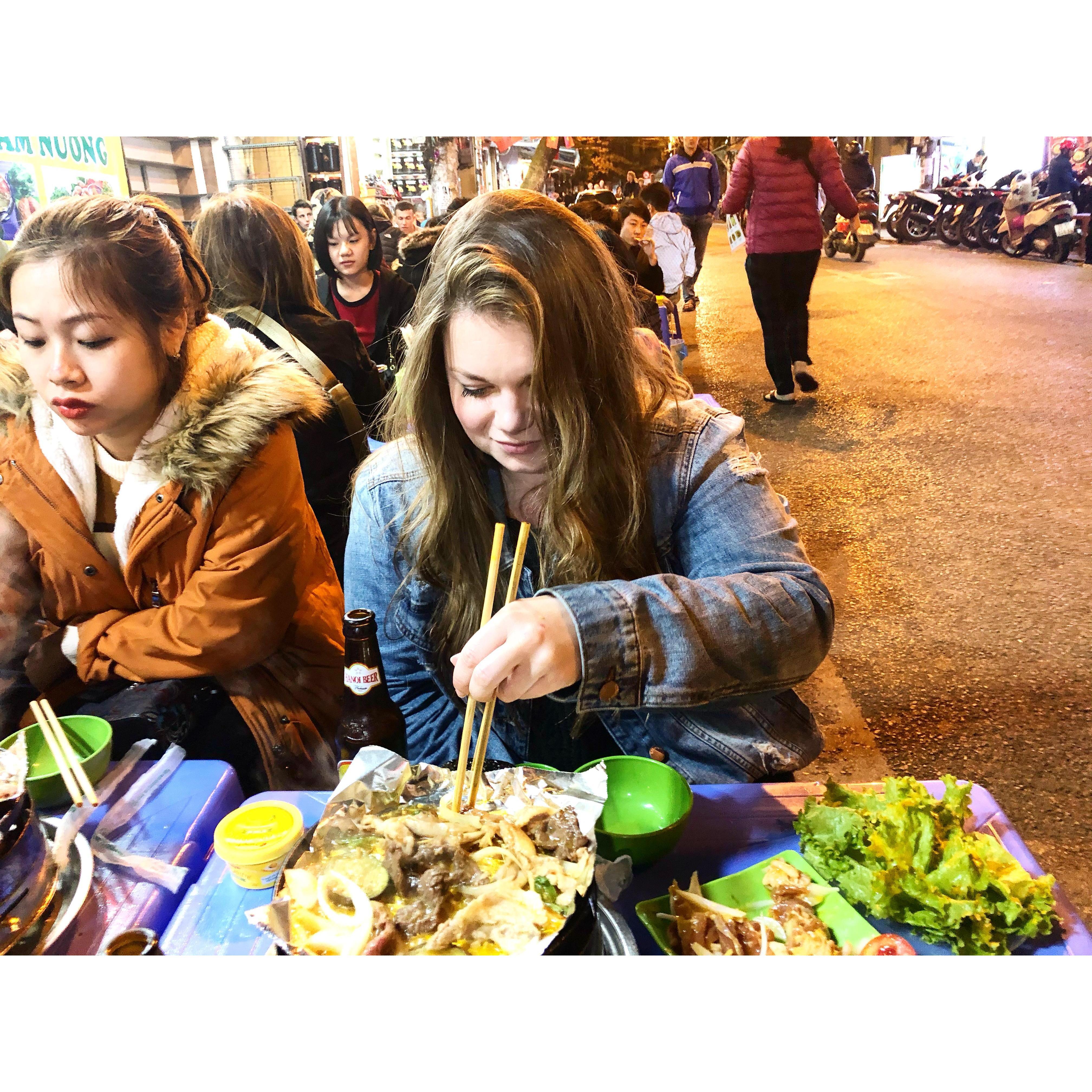 Playing Rush and Roulette with some fine dinning gutter food in Vietnam