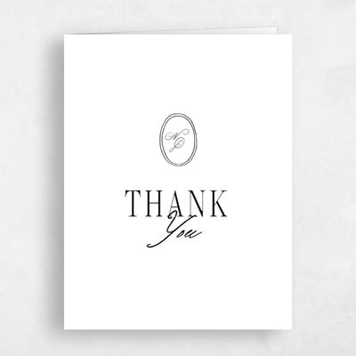 White Wedding Thank You - Reece Portrait