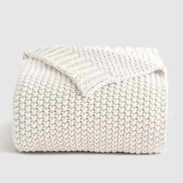 Cotton Fisherman Throw - Ivory, 50x60